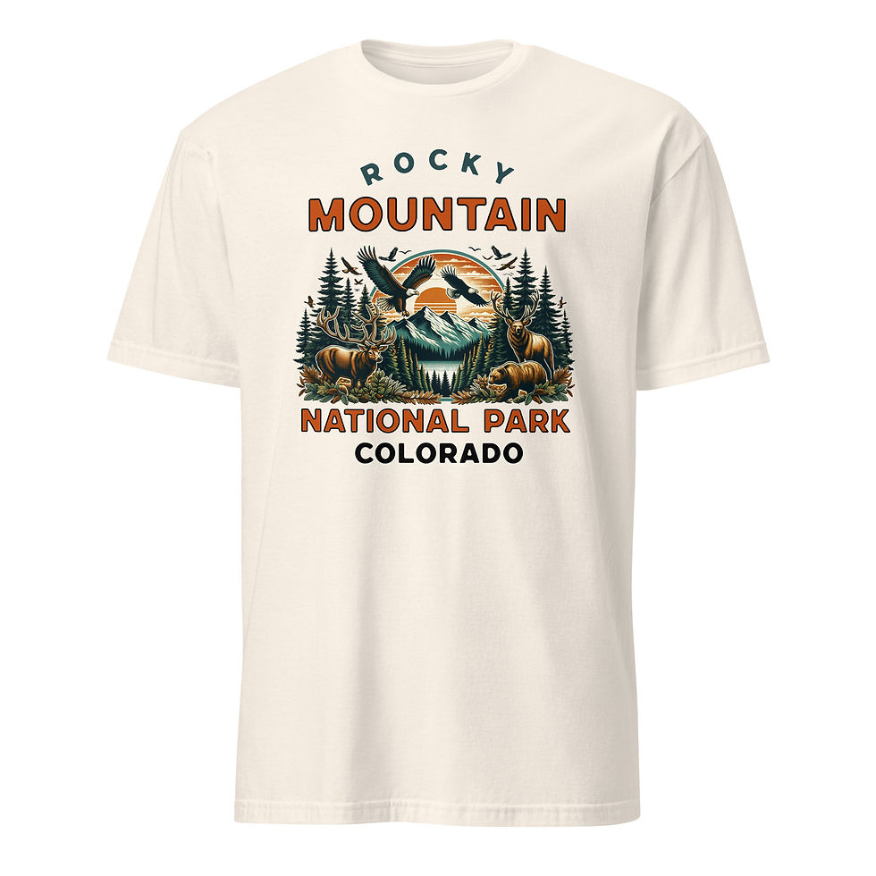 Thumbnail: Rocky Mountain NP Wildlife - Short-Sleeve Unisex T-Shirt