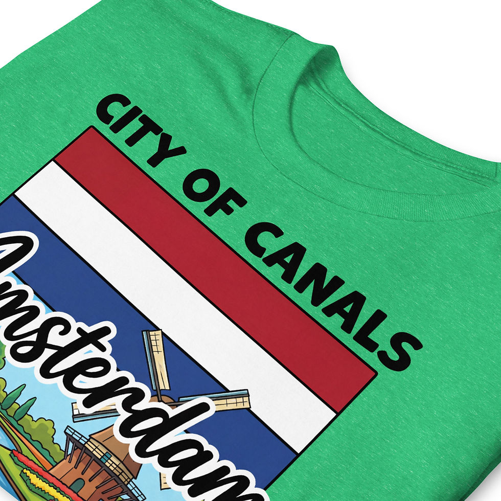 Thumbnail: City of Canals Amsterdam Netherlands Short-Sleeve Unisex T-Shirt