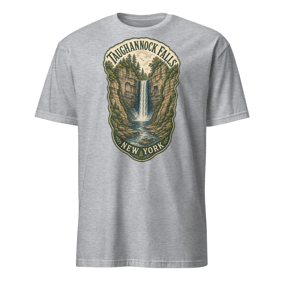 Thumbnail: Taughannock Falls Vintage Waterfall T‑Shirt Inspired by Taughannock Creek
