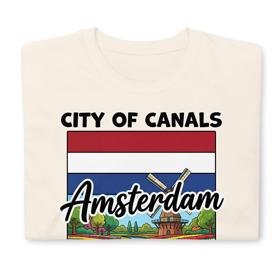 Thumbnail: City of Canals Amsterdam Netherlands Short-Sleeve Unisex T-Shirt