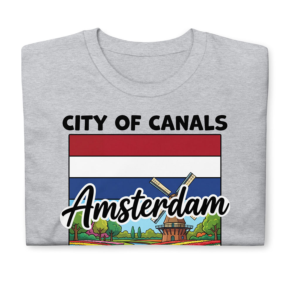 Thumbnail: City of Canals Amsterdam Netherlands Short-Sleeve Unisex T-Shirt