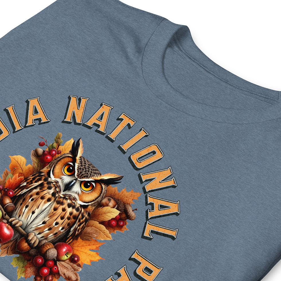 Thumbnail: Acadia NP - Autumn Owl - Short-Sleeve Unisex T-Shirt