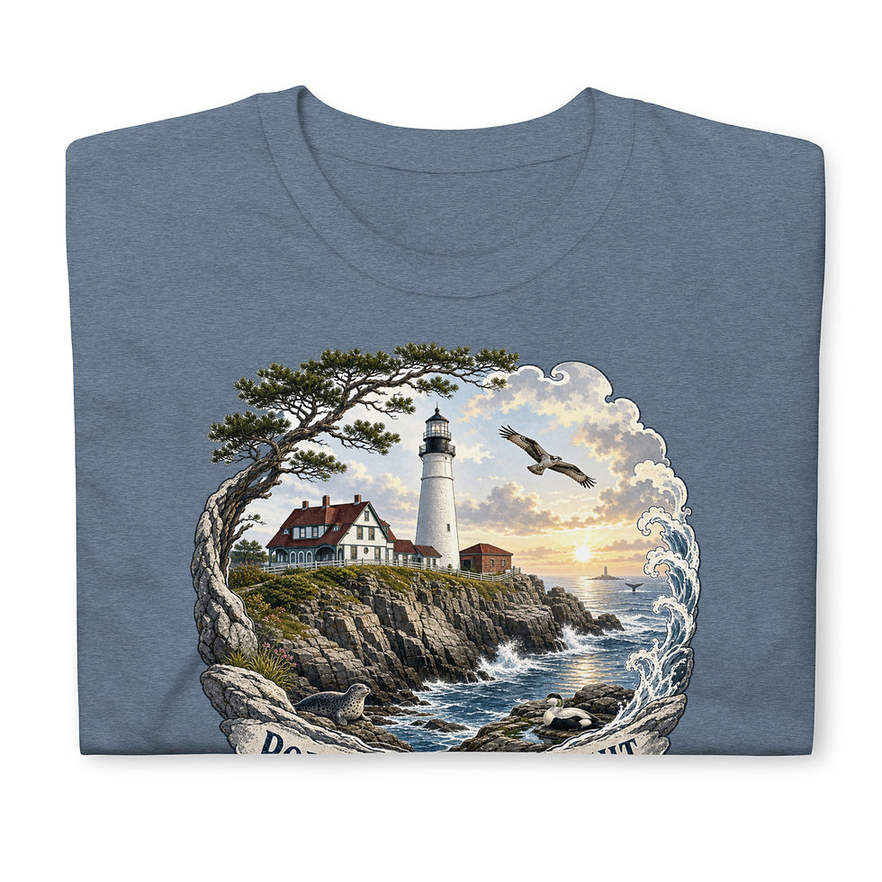 Thumbnail: Portland Head Light – Cape Elizabeth, Maine T‑Shirt