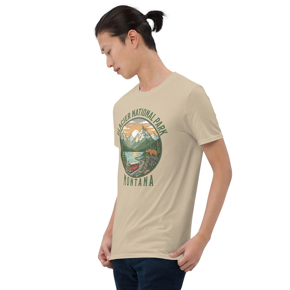Thumbnail: Glacier NP with Bus - Short-Sleeve Unisex T-Shirt