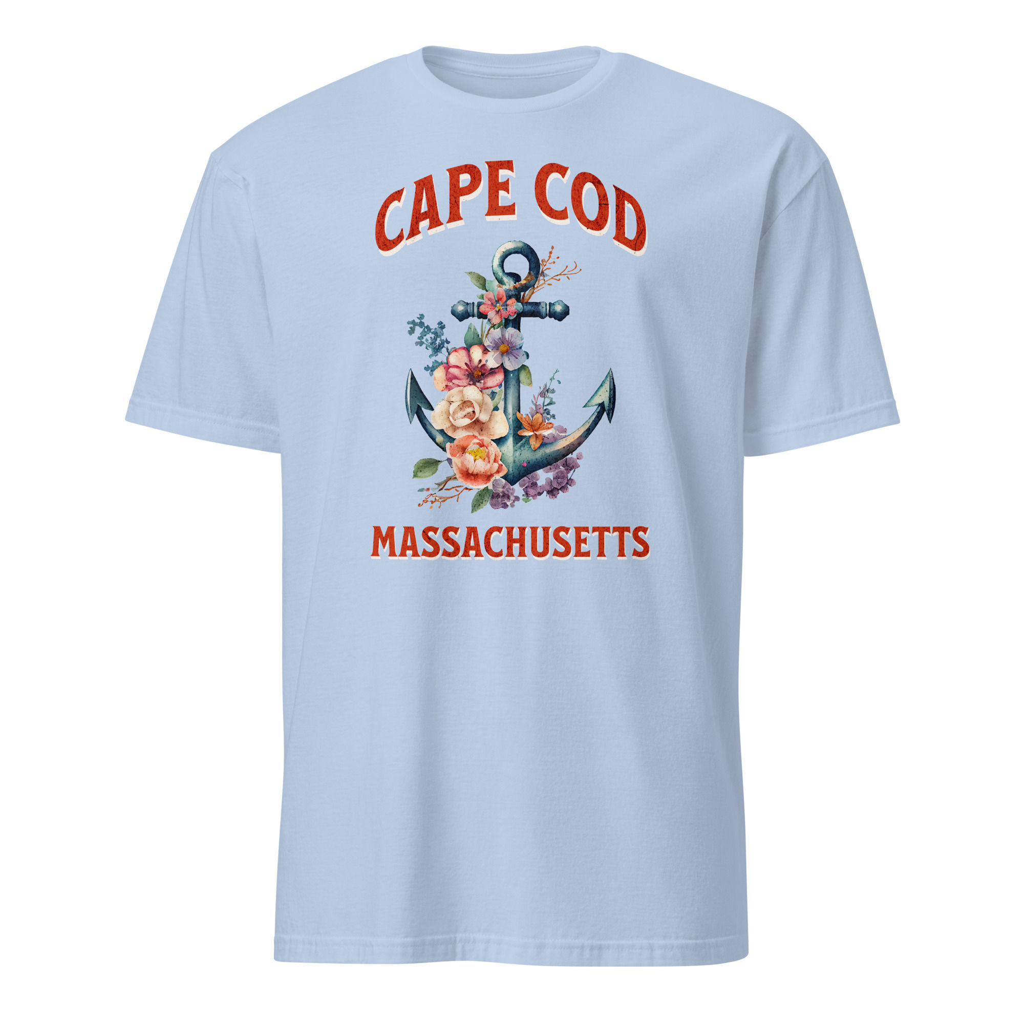 Cape Cod Flower Anchor - Short-Sleeve Unisex T-Shirt