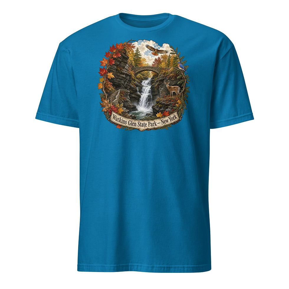 Thumbnail: Autumn at Watkins Glen State Park – New York T‑Shirt