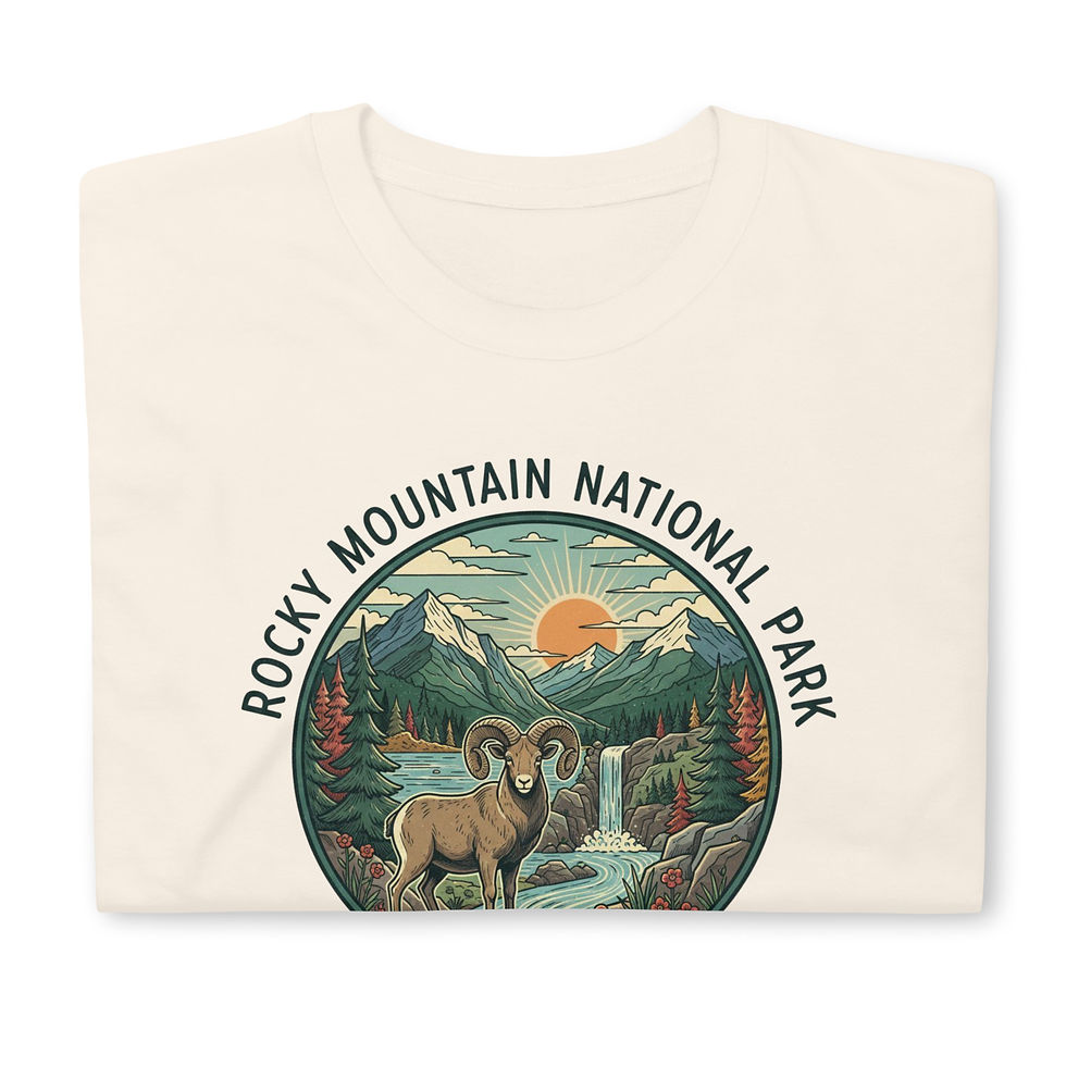 Thumbnail: Rocky Mountain National Park - Lornhorn - Short-Sleeve Unisex T-Shirt