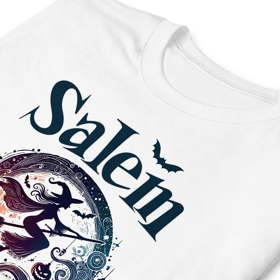 Thumbnail: Salem Witch on Broom - Short-Sleeve Unisex T-Shirt