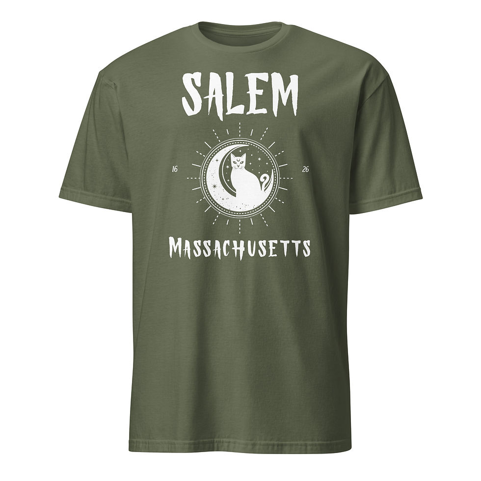 Thumbnail: Salem Half Moon Cat - Short-Sleeve Unisex T-Shirt