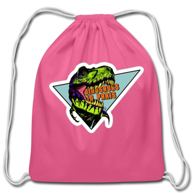 Thumbnail: Dinosaurs In Paris Cotton Cinch Bag