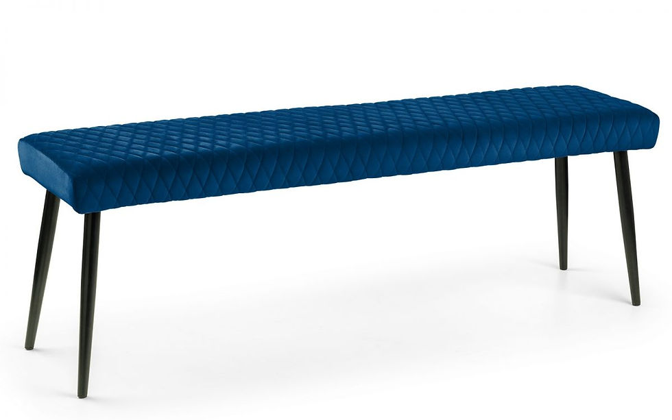 Thumbnail: Luxe blue low dining bench