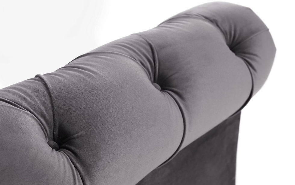 Thumbnail: Valentino Dark Grey Velvet Fabric Bed Frame