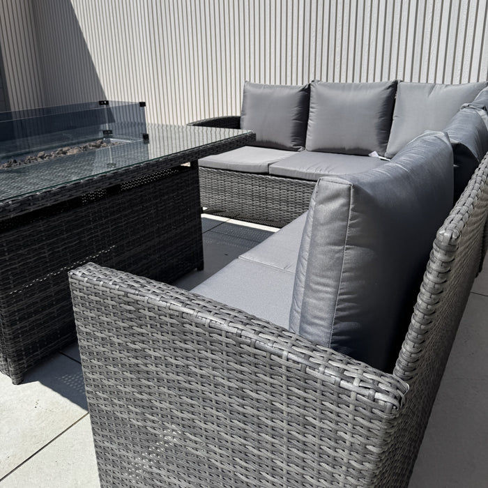 Thumbnail: Susanna Corner Firepit Dining Set