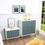 Thumbnail: Cube 2 Drawer Bedside - White & Labrador