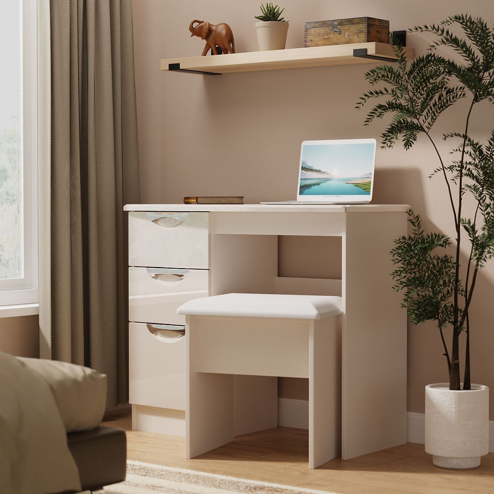 Camden Single Dressing Table - Kashmir Gloss
