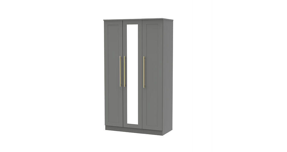 Thumbnail: Haworth Tall 3 Door Mirror Wardrobe
