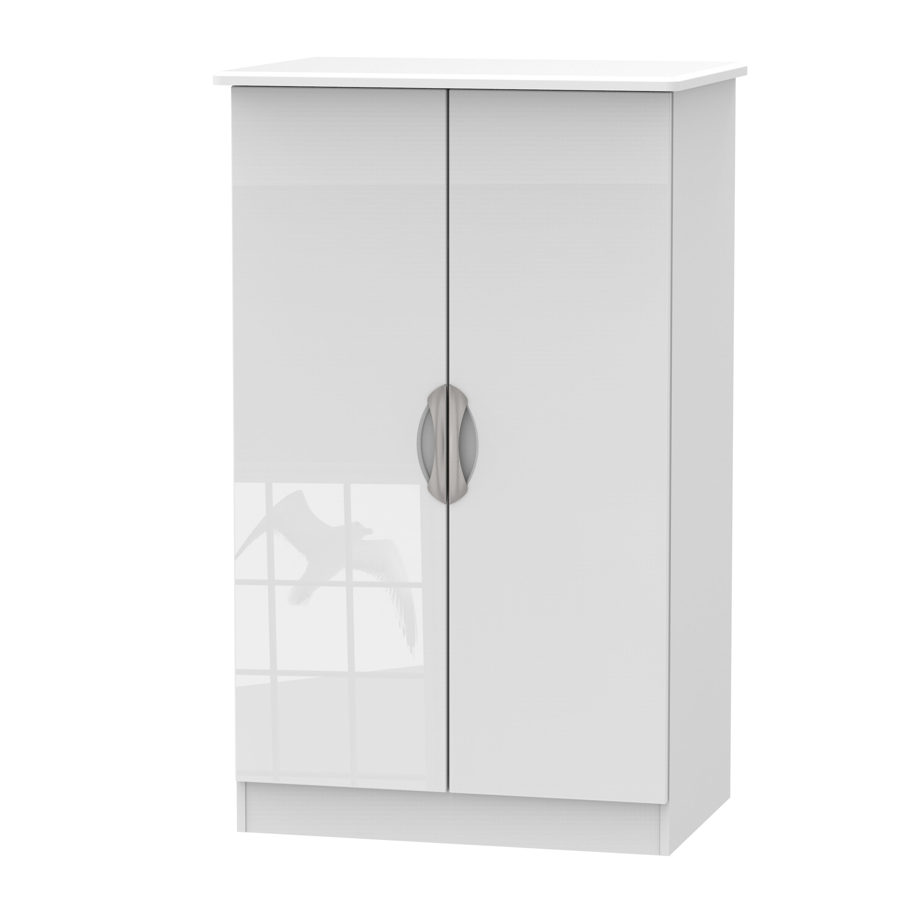 Camden high gloss 2ft6in Plain Midi Wardrobe