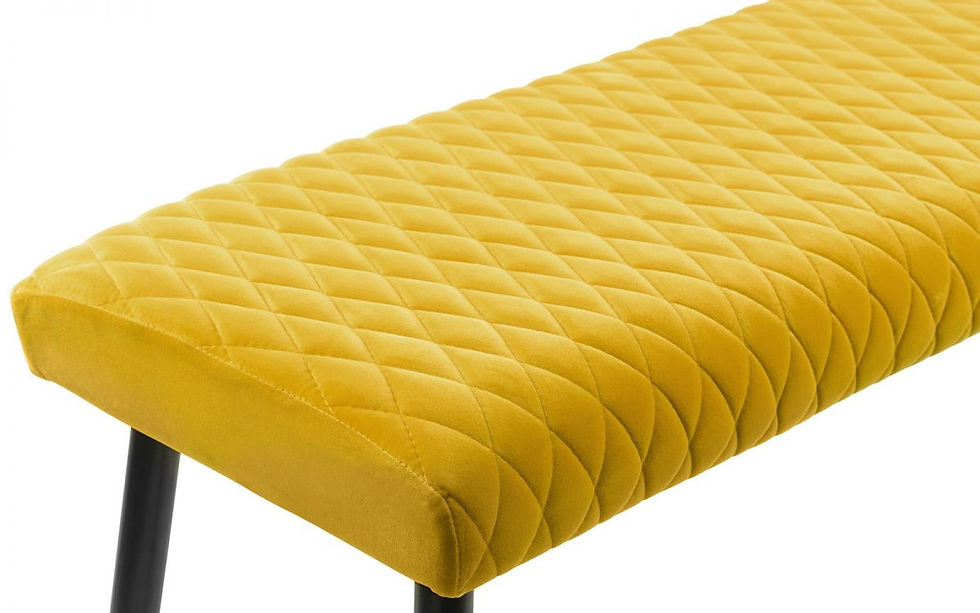 Thumbnail: Luxe mustard low dining bench
