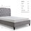 Thumbnail: Limelight's Rosa Light Frey Fabric Bed Frame