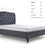 Thumbnail: Limelight's Rosa Dark Grey Fabric Bed Frame