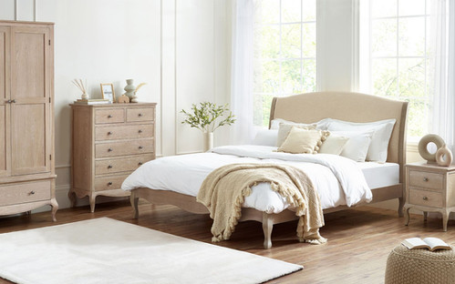 Camille French Inspired Oak KING Bed Frame | Inspirations Living
