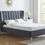 Thumbnail: Limelight's Tasya Dark Grey Fabric Bedframe