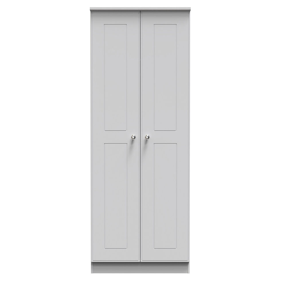 Thumbnail: Victoria Grey Matt 2 Door Wardrobe