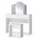 Thumbnail: Manhattan white high gloss 2 drawer dressing table