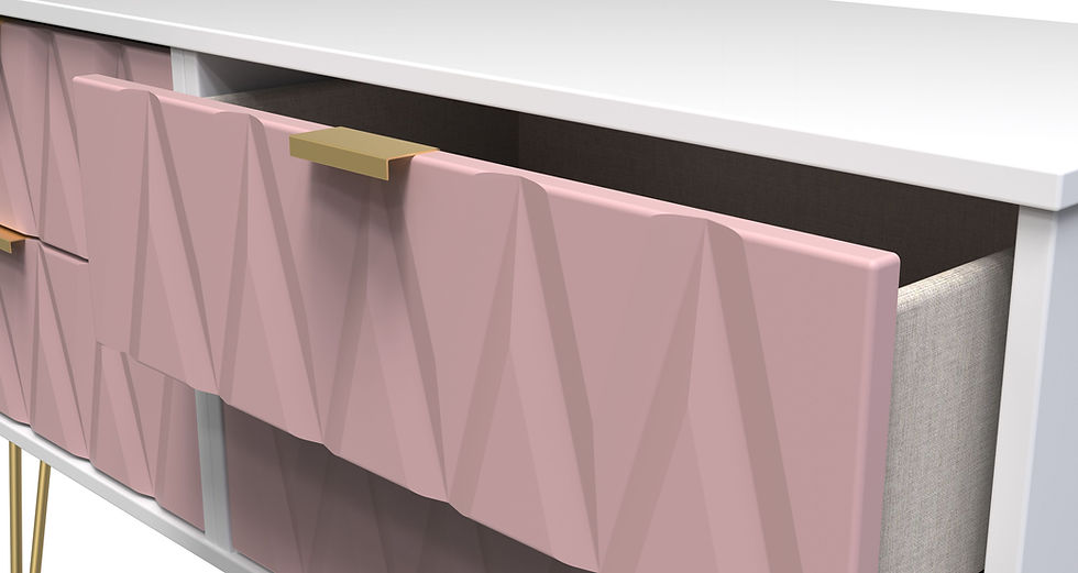 Thumbnail: Diamond Pink with White Matt 4 Drawer Bed Box