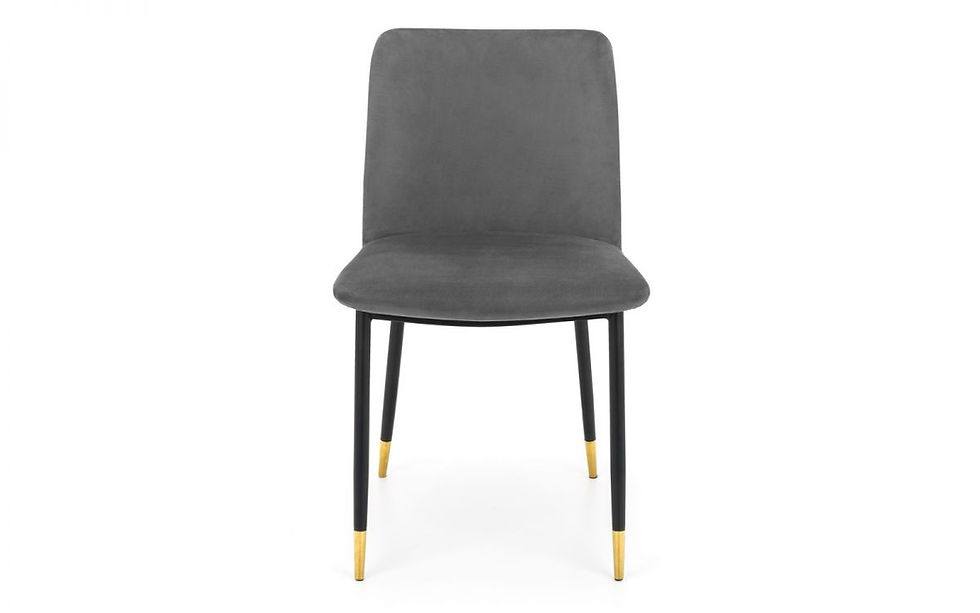 Thumbnail: Holland Round Marble Effect Dining Table &  2 Delaunay Grey Velvet Chairs