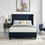 Thumbnail: Polaris navy velvet bed frame