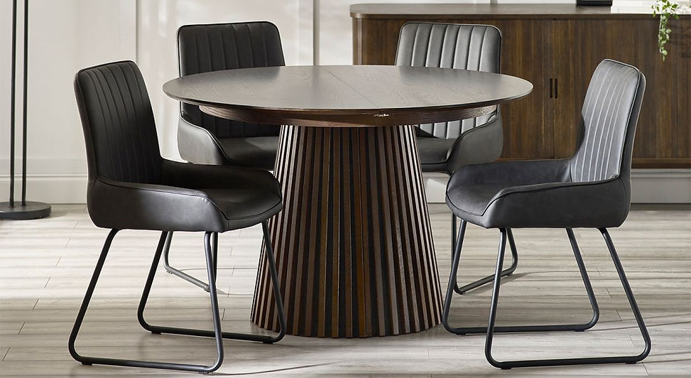 Arya 120cm Dark Oak Extending Dining Table