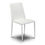 Thumbnail: White faux leather dining chair side view