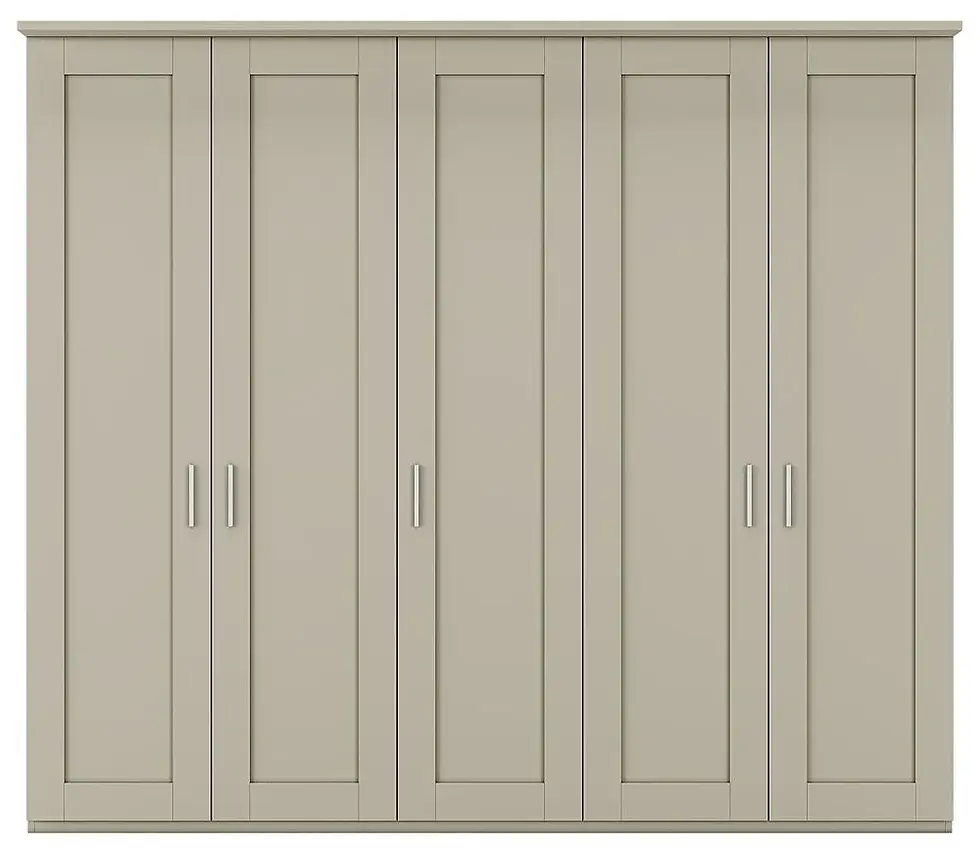 Wiemann Cambridge Pebble Grey 250cm 5 Door Wardrobe