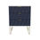 Thumbnail: Diamond Indigo with White Matt Base 3 Drawer Midi Chest
