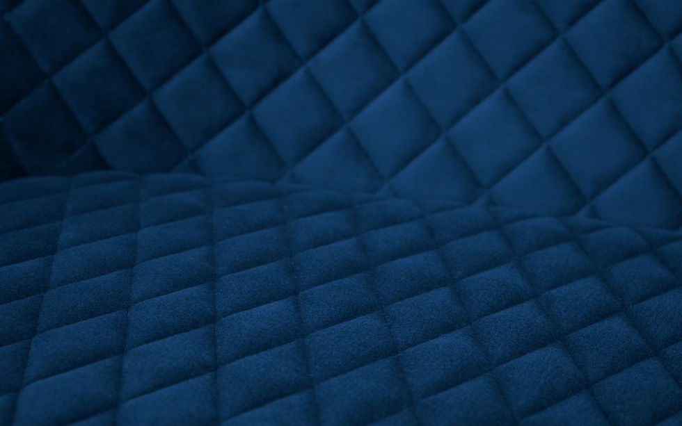 Thumbnail: Luxe blue high back dining bench