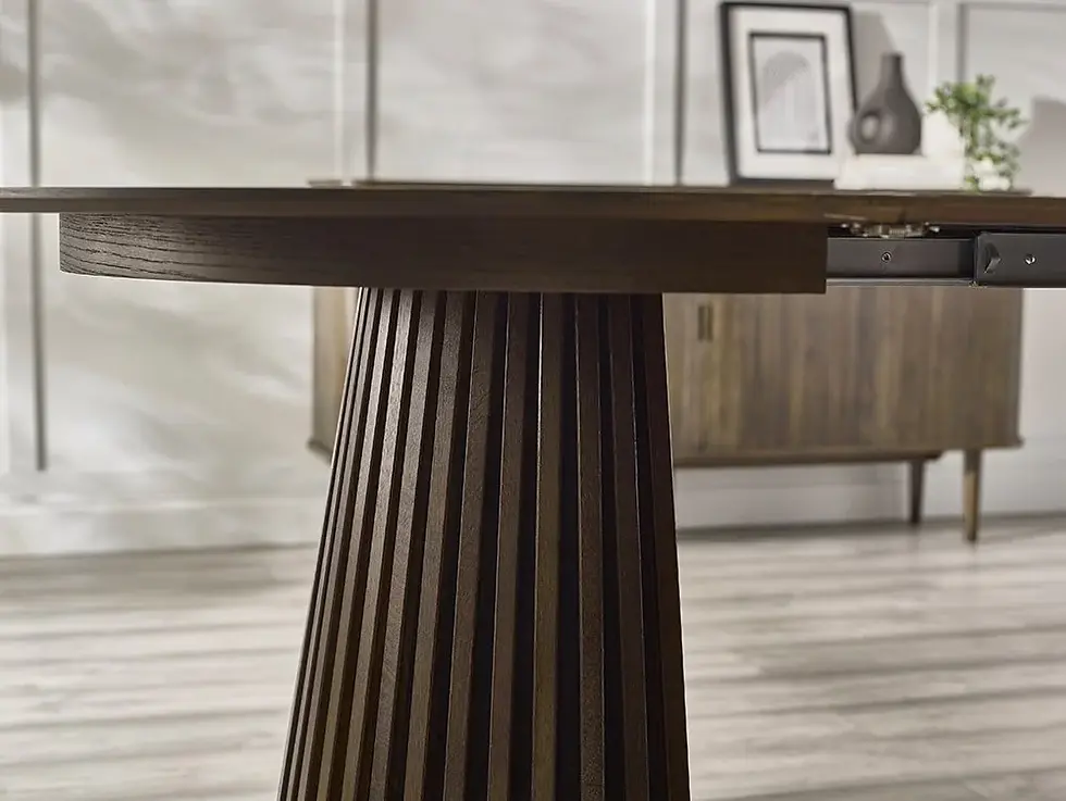 Thumbnail: Arya 120cm Dark Oak Extending Dining Table