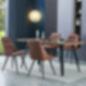 Nassau 1.6m Dining Table & 4 Cornith Tan dining Chairs