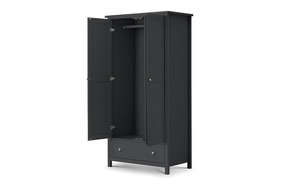 Maine 2 Door Combination Wardrobe - Anthracite