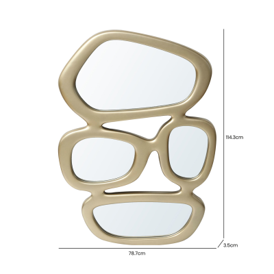Thumbnail: 114.3cm Gold Art Deco Wall Mirror