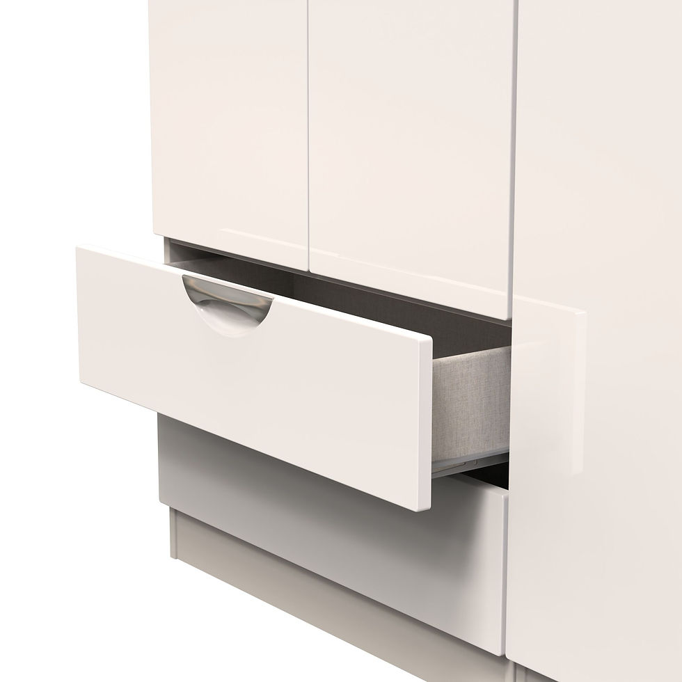 Thumbnail: Camden Tall Triple 2 Drawer Wardrobe - Kashmir Gloss