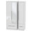 Thumbnail: Monaco high gloss tall Triple 4 Drawer Mirror Wardrobe