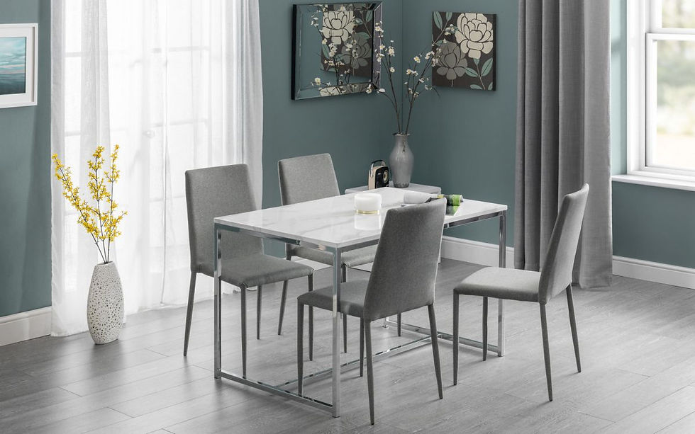 Scala Marble Effect Dining Table