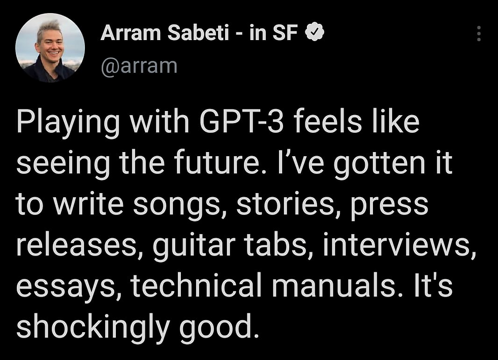 Arram Sebeti's views on GPT-3