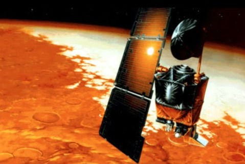 Mars Climate Orbiter over Mars