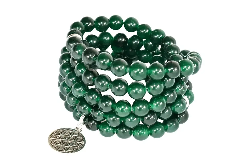 Green Jade Beads Mala