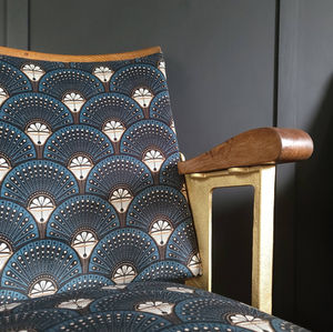 Divine Savages Deco Martini teal velvet fabric