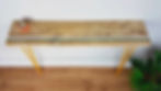 Thumbnail: Reclaimed scaffold board console table stripe design from above by Orange Otter