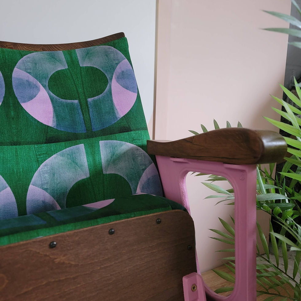 Thumbnail: Set of two vintage cinema seats in Boucle velvet