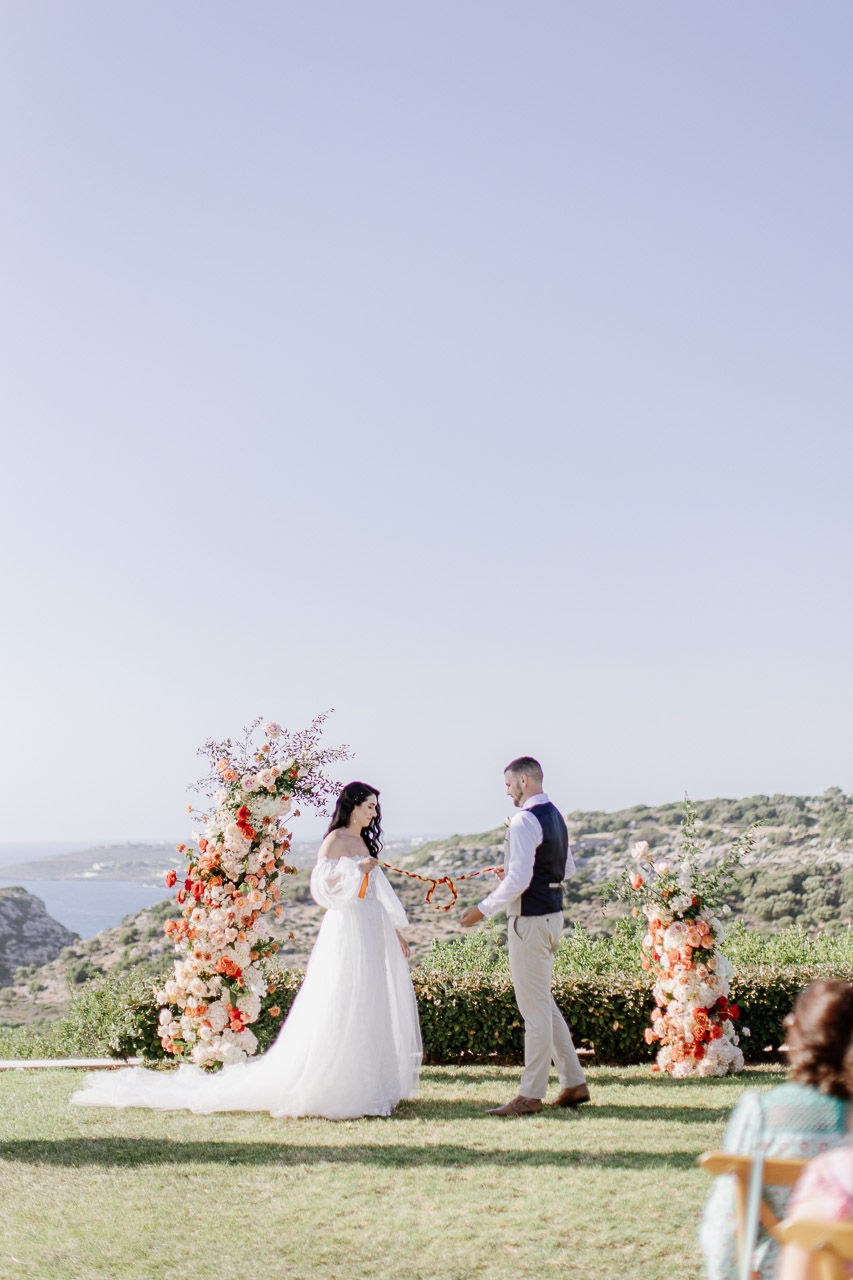 bride and groom at wedding ceremony